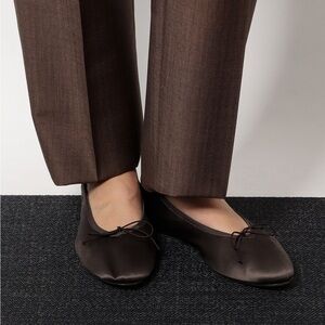 NWOT  The Row Awar Silk Ballet Flats in Black